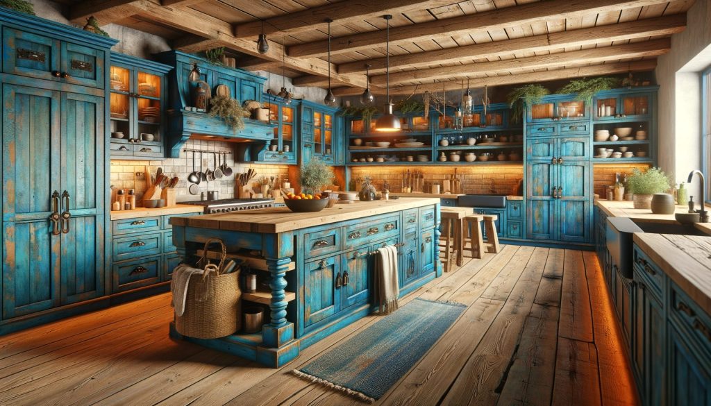 Blue Rustic Kitchen | Lead Wolf, Peterborough
