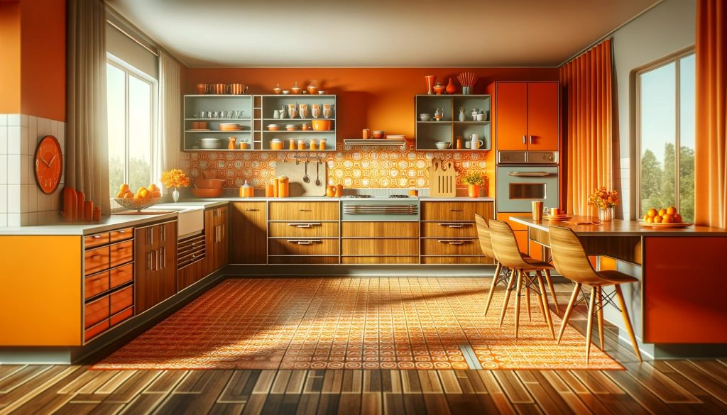 Mid Century Orange Kitchen Design | Lead Wolf, Peterborough