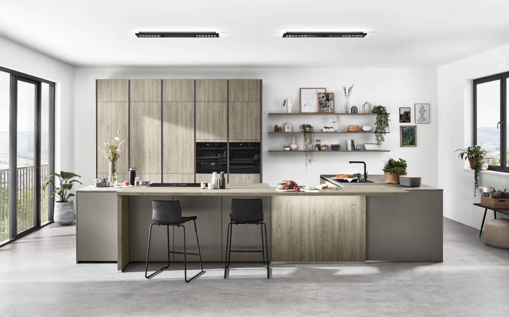 Nobilia Modern Wood Kitchen With Island | Lead Wolf, Peterborough